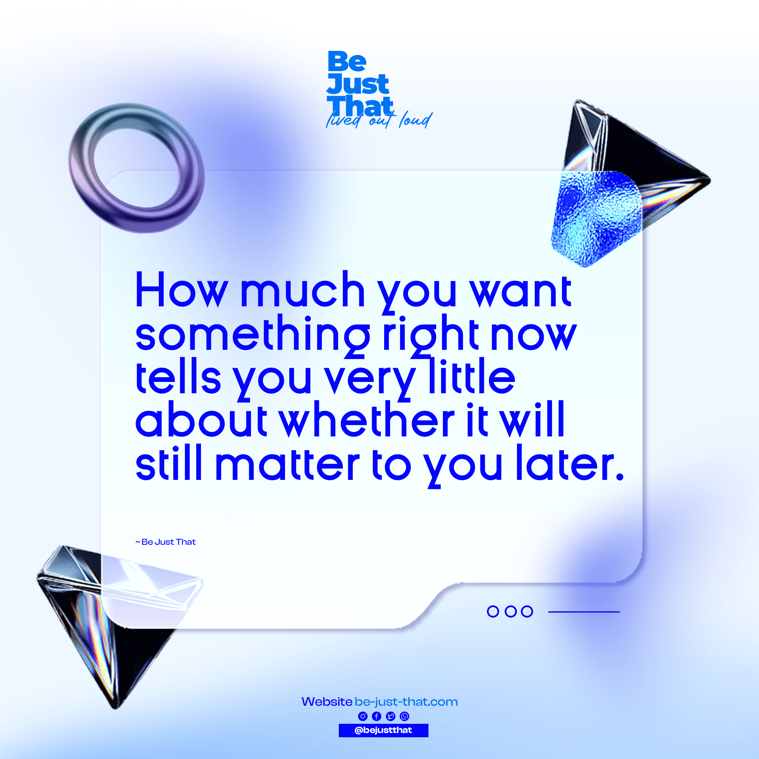 How much you want something right now tells you very little about whether it will still matter to you later.